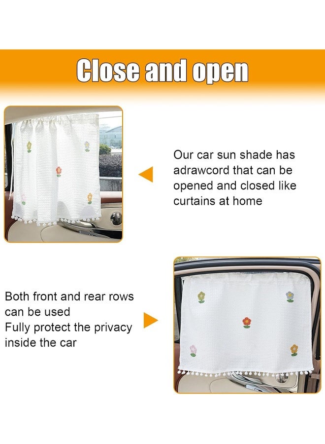 ستارة الخصوصية لنوافذ السيارة الجانبية للشمس للطفل - ظلال نافذة السيارة للحماية من الأشعة فوق البنفسجية مع كوب شفط للمقعد الخلفي - ظلال شاشة نوافذ للتخييم التلقائي لطيفة - Image 4